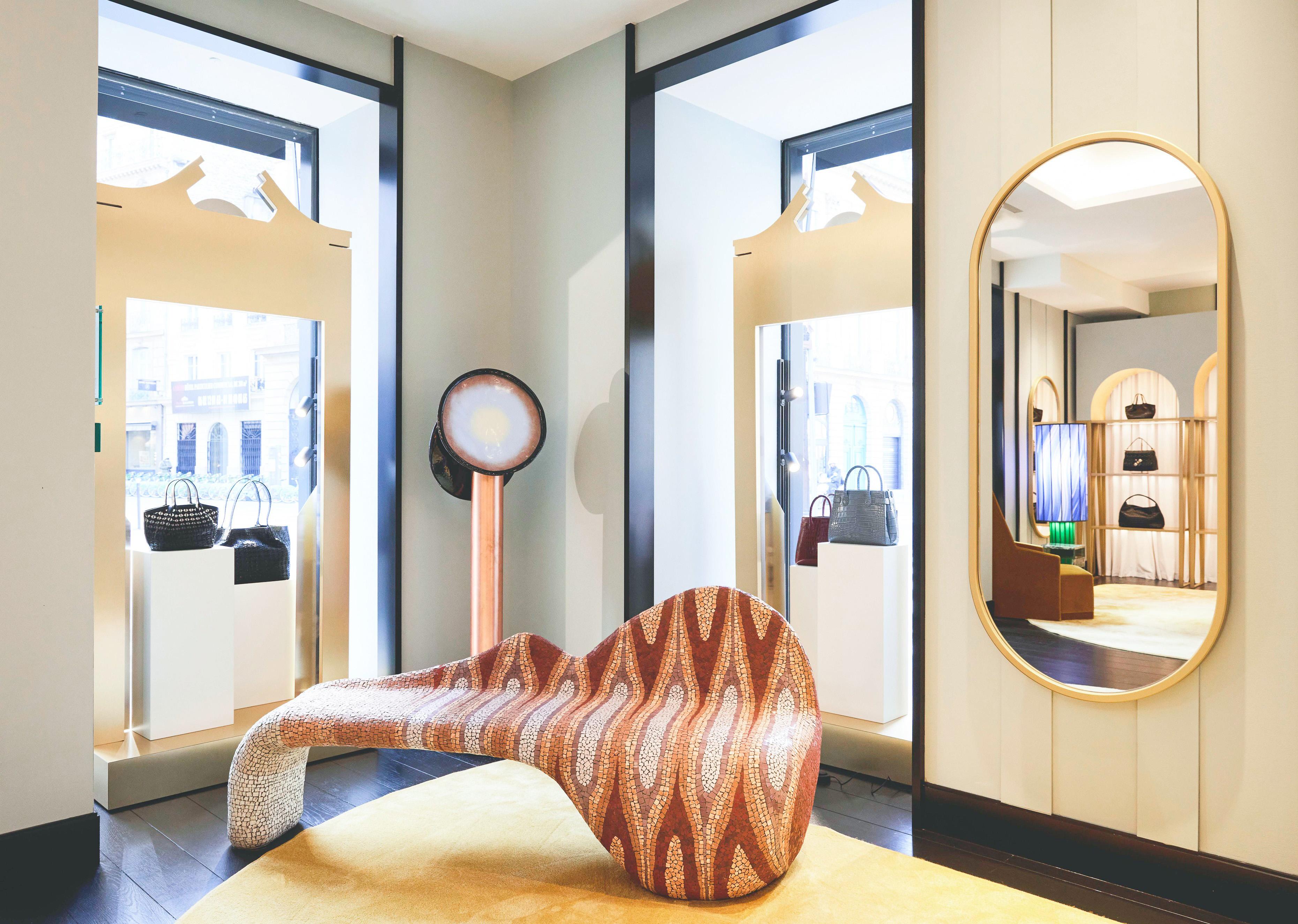 Rame Lampada da terra Specola, design Zanelalto/Bortotto, smalto a fuoco su rame. in vendita