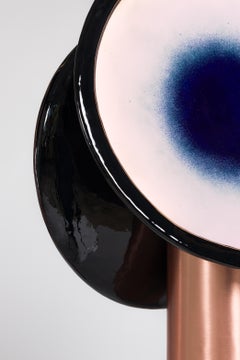 Specola - Led Rotating Floor Lamp - Fire Enamel on Copper - Stripe Led 34w 3000k