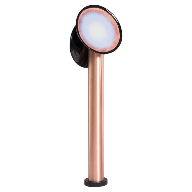 Specola - Led Rotating Floor Lamp - Fire Enamel on Copper - Stripe Led ...