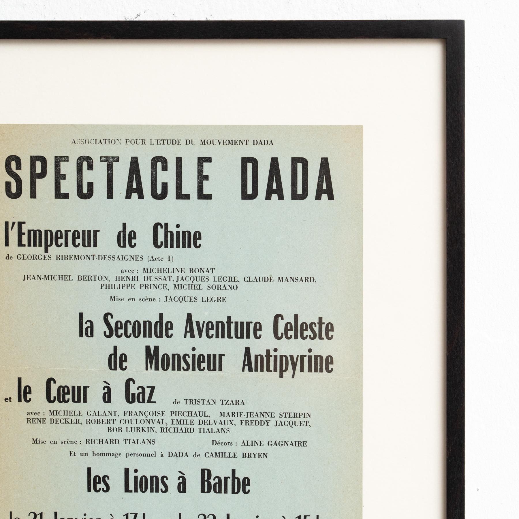 Spectacle Dada Tristan Tzara Ribemont-Dessaignes Coeur a Gaz Bryen, 1960s In Good Condition For Sale In Barcelona, Barcelona