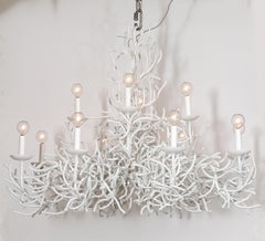 Spectacular 12 Candelabra Light Faux Coral Chandelier