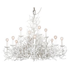 Spectacular 12 Candelabra Light Faux Coral Chandelier