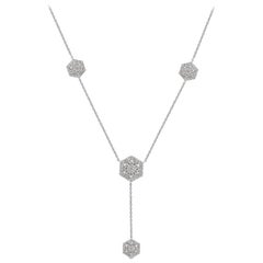 Spectacular 14 Karat White Gold and Diamond Necklace