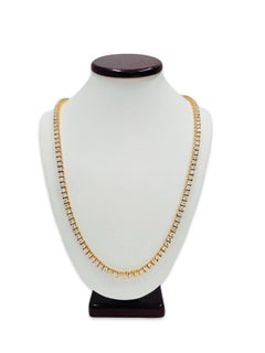 Spectacular 14K Gold Natural Diamond Tennis Necklace, 12.8 CTW, 24”