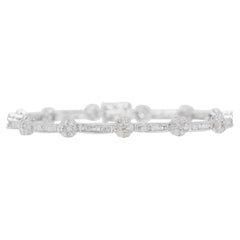Spectacular 1.75ct Natural Diamond 18K White Gold Bracelet