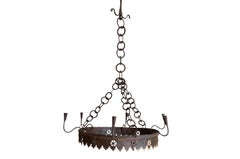 Spectacular 17th Century French Iron Chandelier