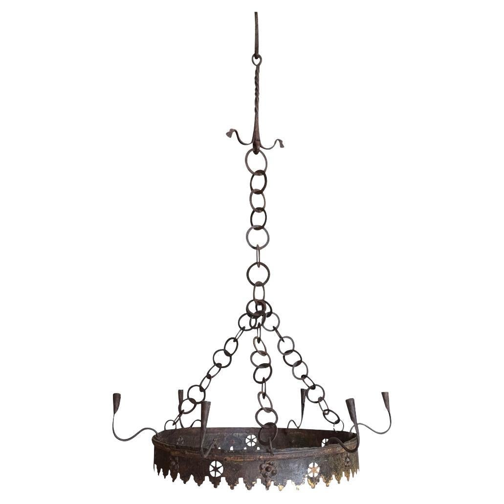 Spectacular 17th Century French Iron Chandelier