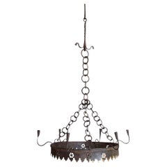 Spectacular 17th Century French Iron Chandelier
