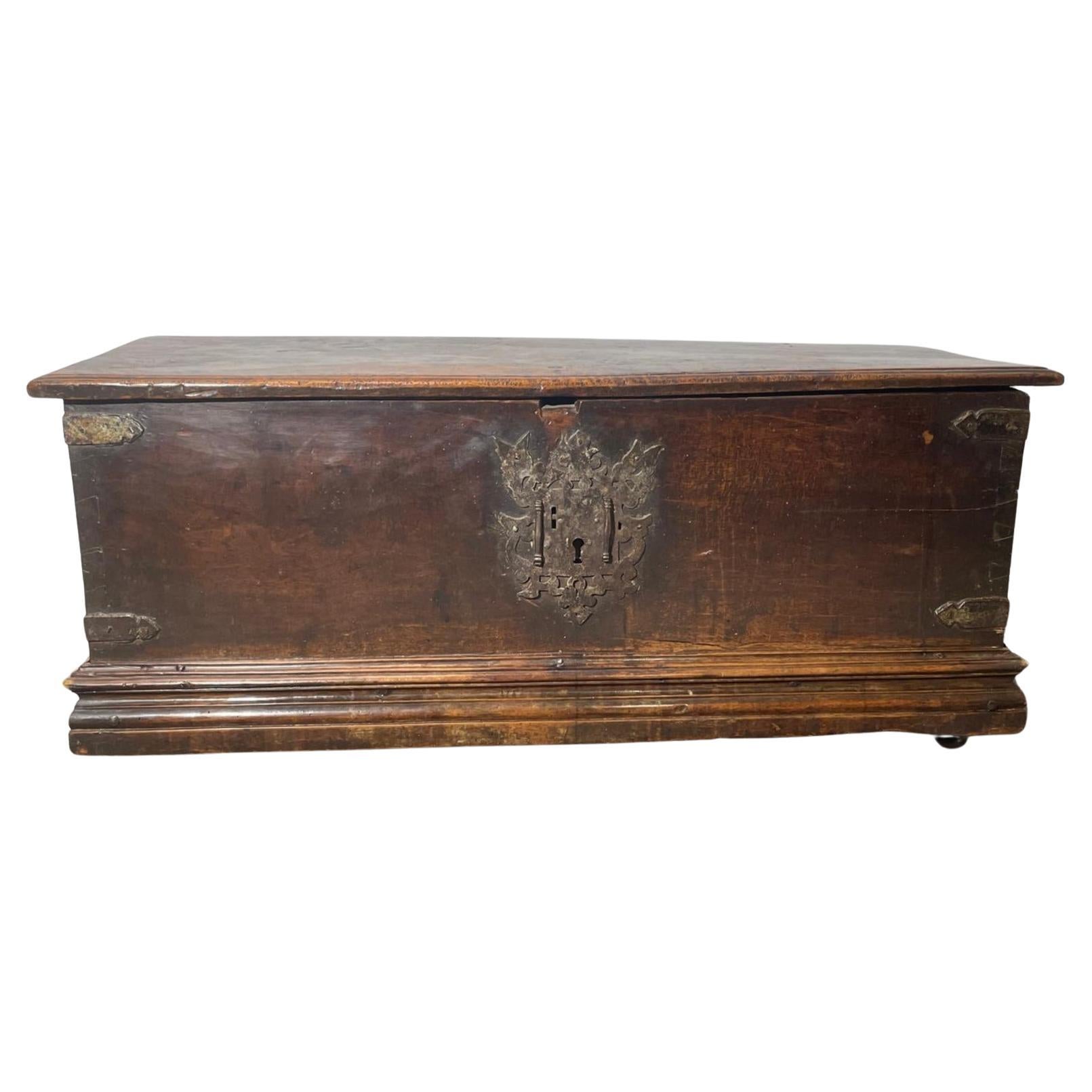 Spectacular 17th Century Spanish Chest For Sale