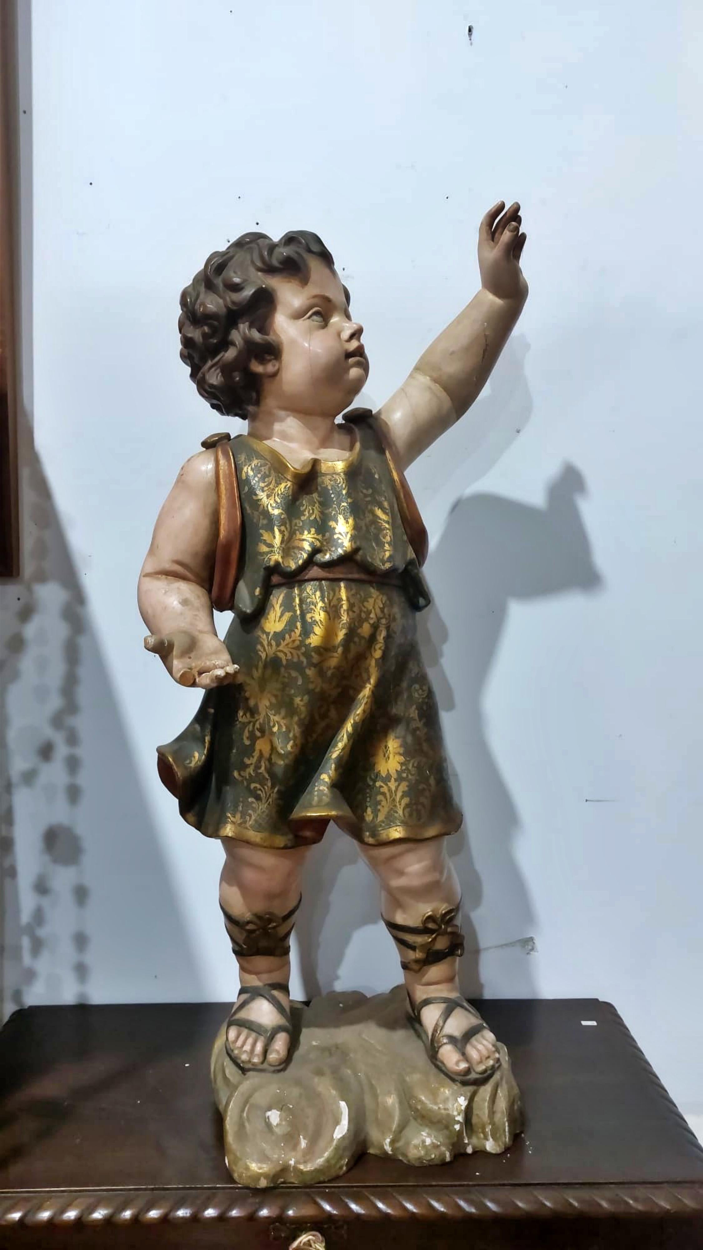 Spagnolo Spettacolare scultura del XVII secolo della Spanish School 