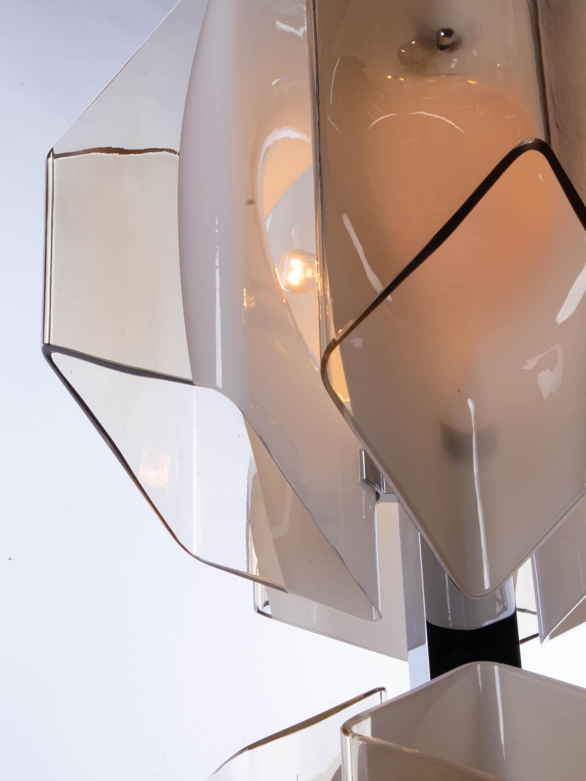 Mid-Century Modern Spectacular Amber Murano Glass Foyer Lighting Object by Kalmar, 1970s
