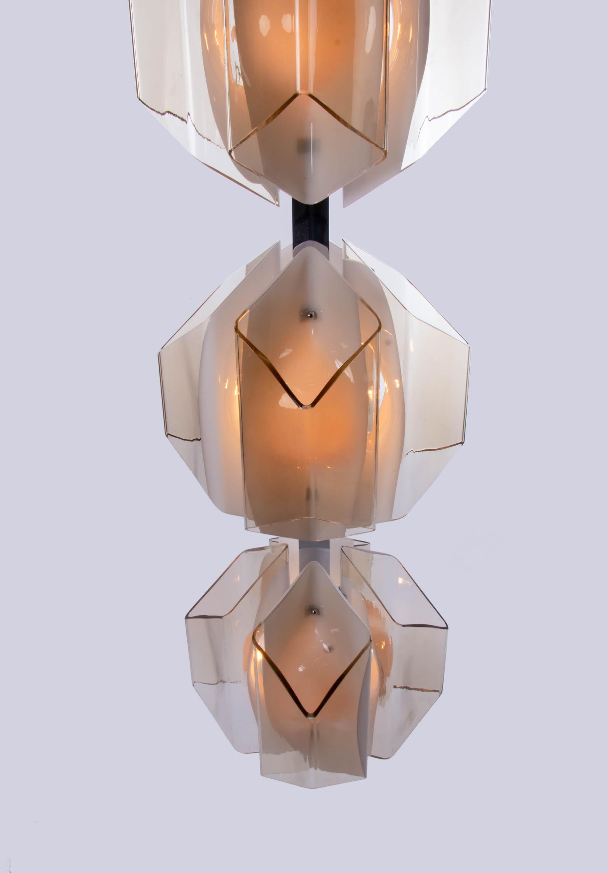 Spectacular Amber Murano Glass Foyer Lighting Object by Kalmar, 1970s In Good Condition In Niederdorfelden, Hessen
