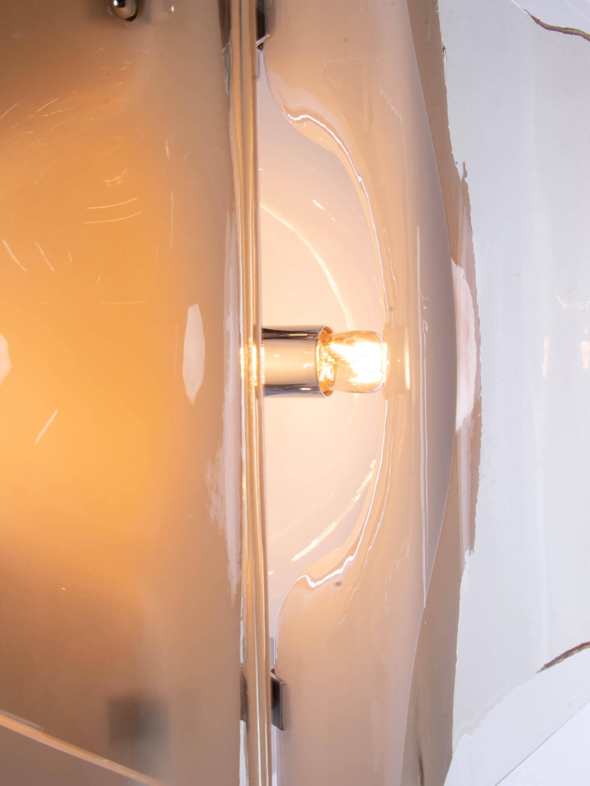 Late 20th Century Spectacular Amber Murano Glass Foyer Lighting Object by Kalmar, 1970s