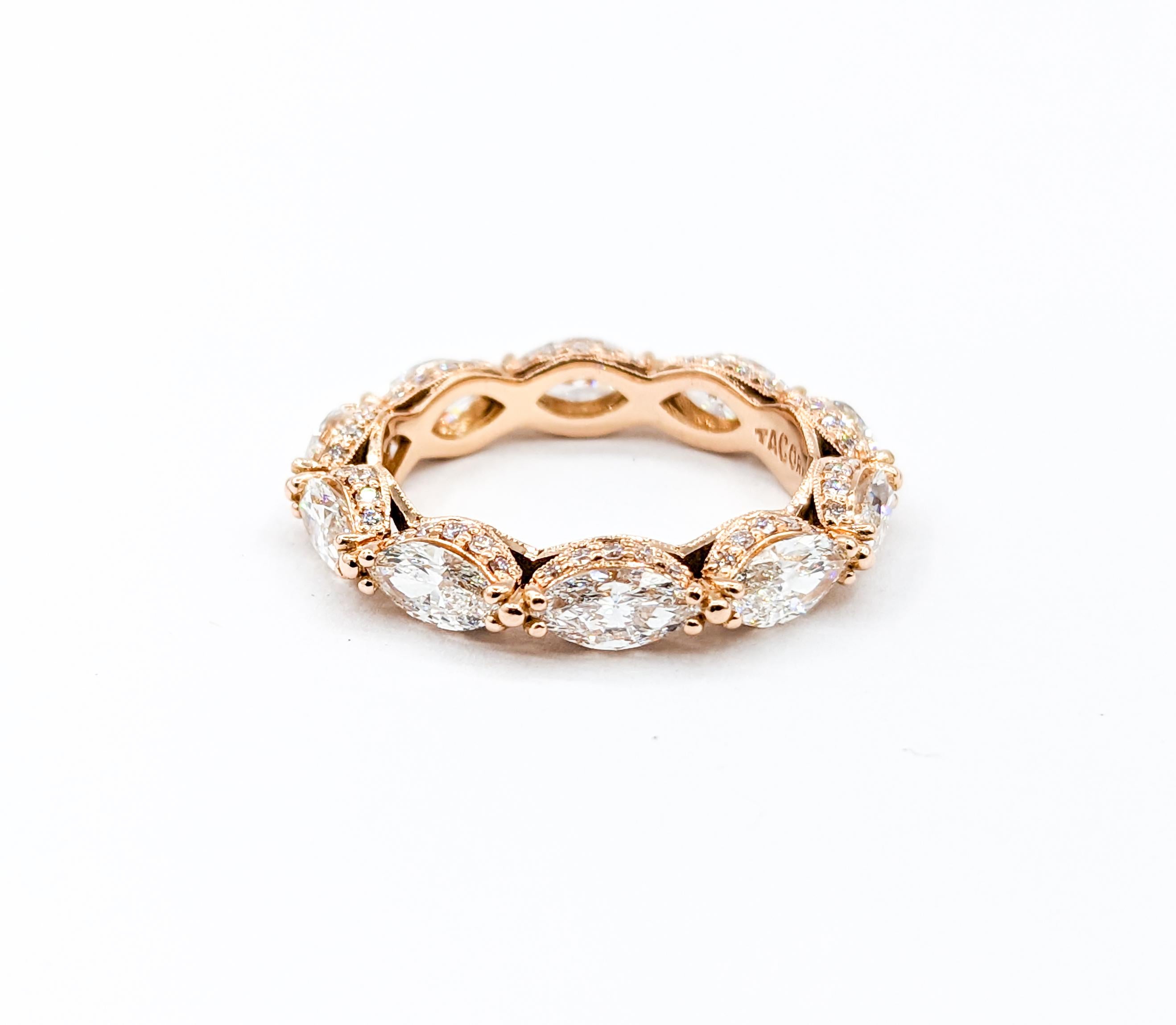 Spektakuläre 18k Tacori 2,82ctw Diamant Eternity Band Ring HT2661R 2