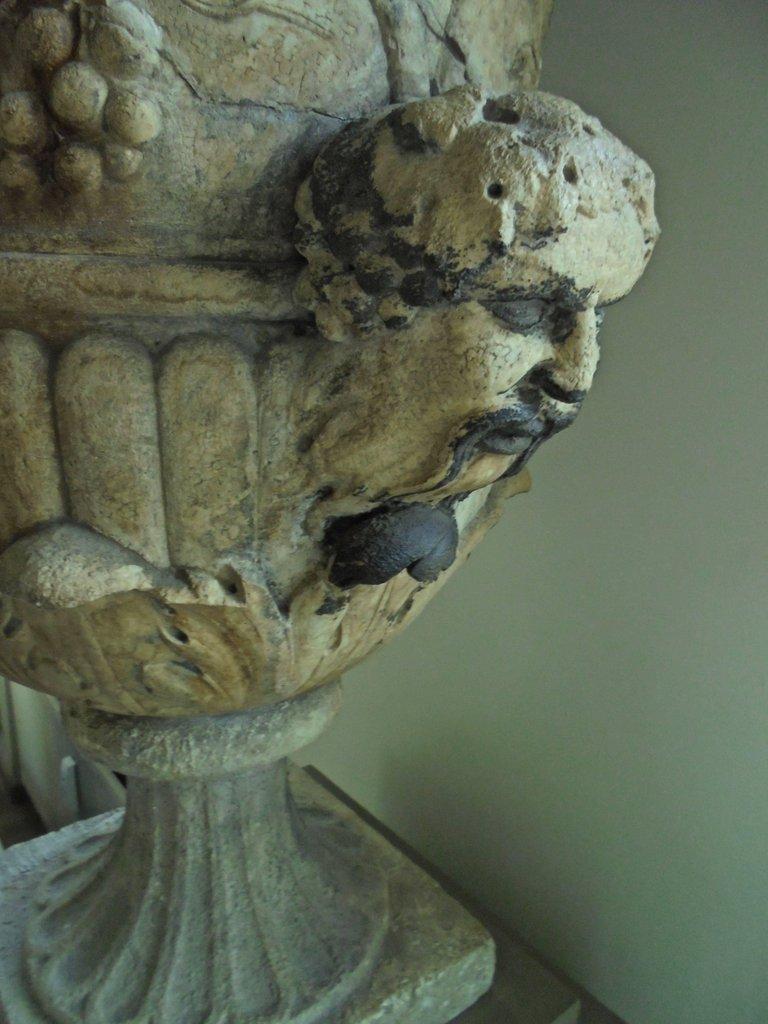 French Spectacular 18th Century Carved Limestone Garden Vase, France 1780. For Sale
