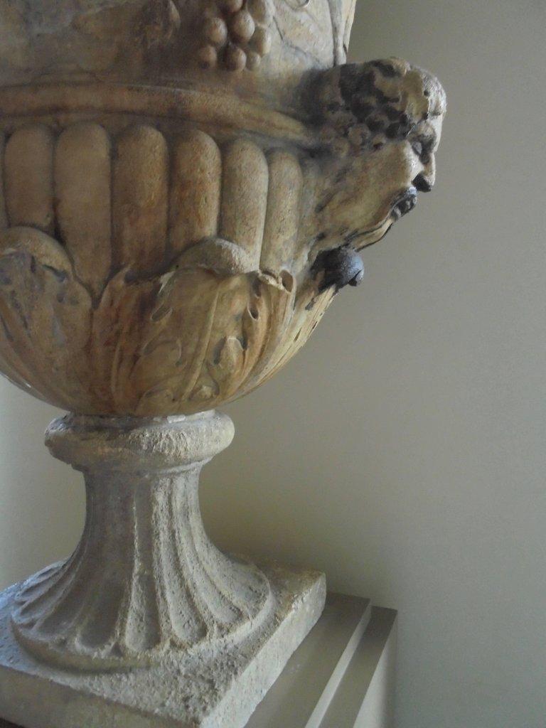 Spectacular 18th Century Carved Limestone Garden Vase, France 1780. For Sale 1