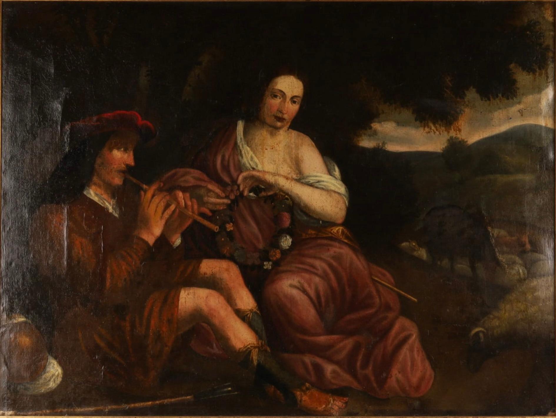Baroque Spectaculaire huile sur toile du 18e siècle, école italienne en vente