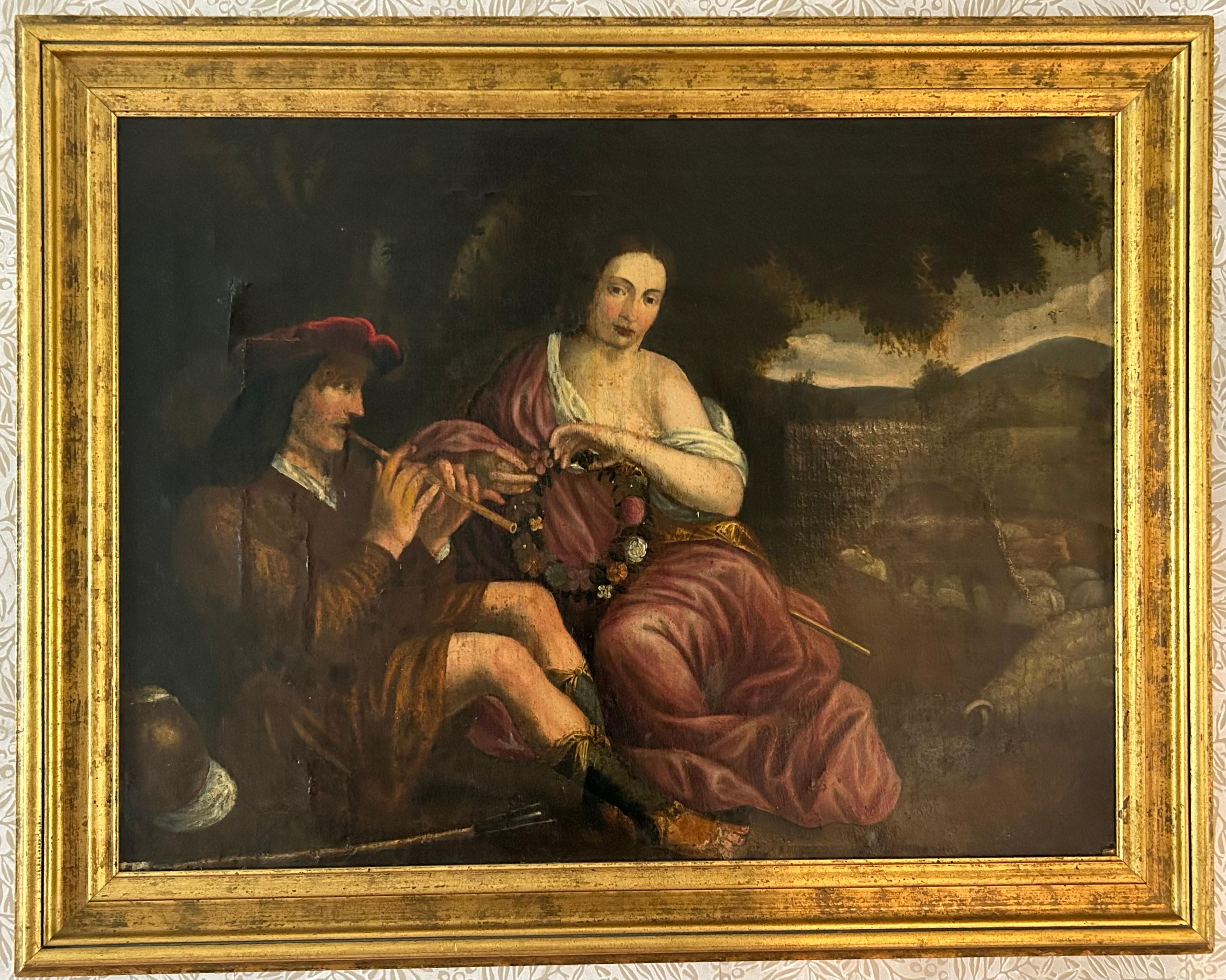 Peint Spectaculaire huile sur toile du 18e siècle, école italienne en vente