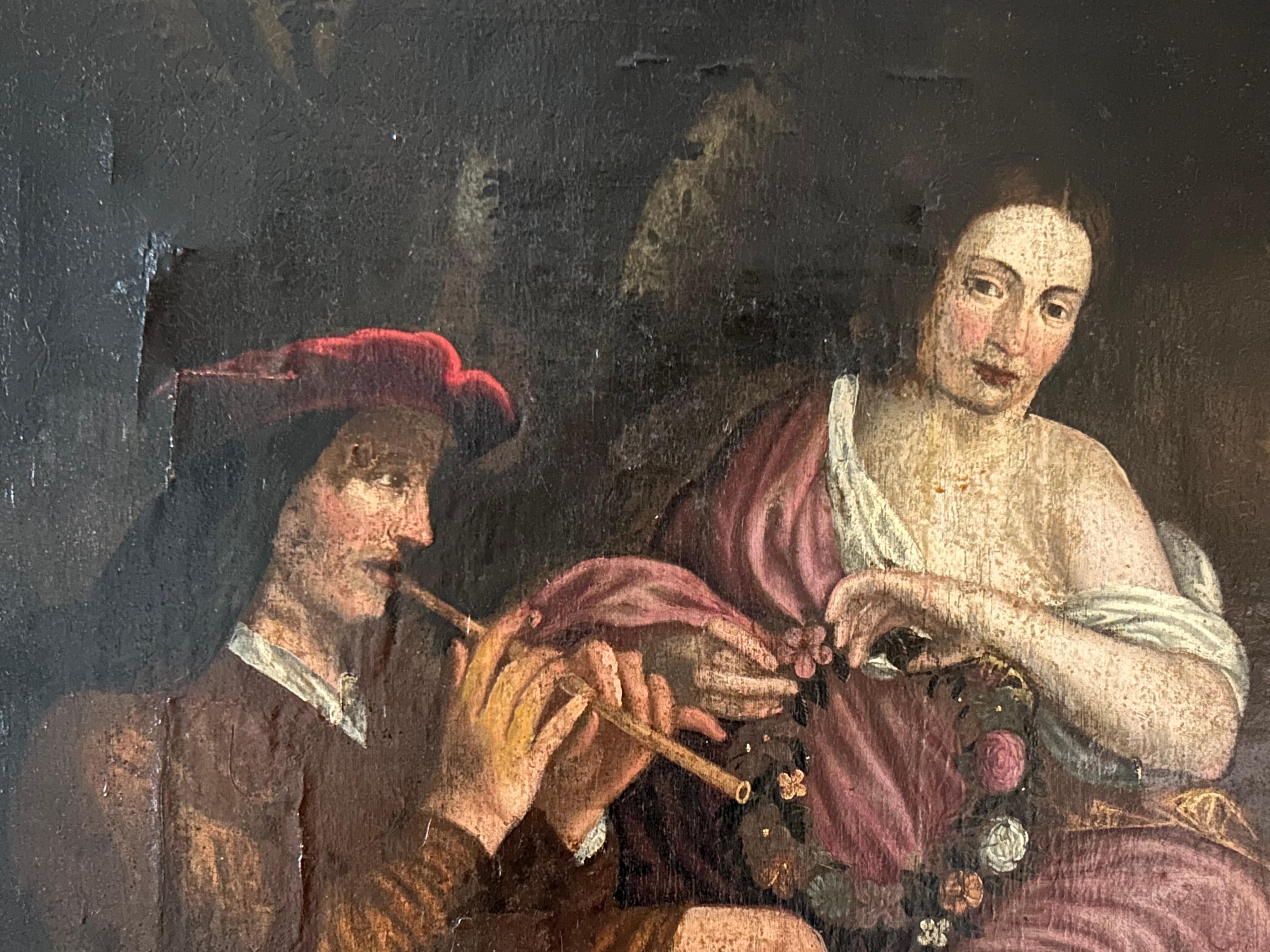 Toile Spectaculaire huile sur toile du 18e siècle, école italienne en vente