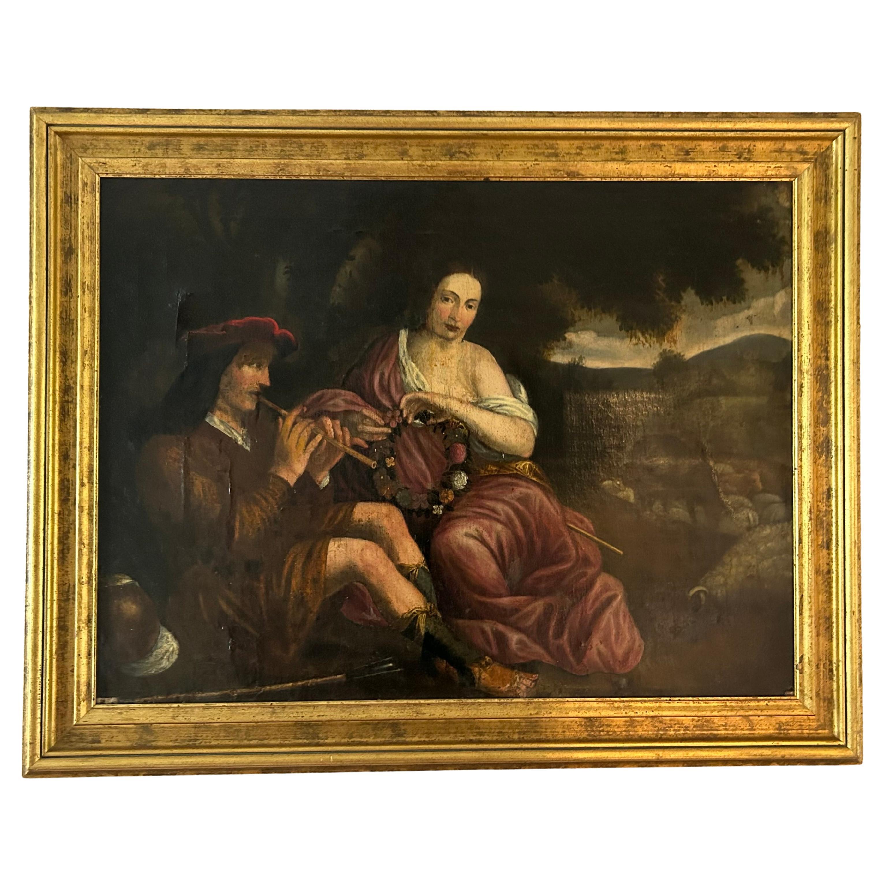 Spectaculaire huile sur toile du 18e siècle, école italienne en vente
