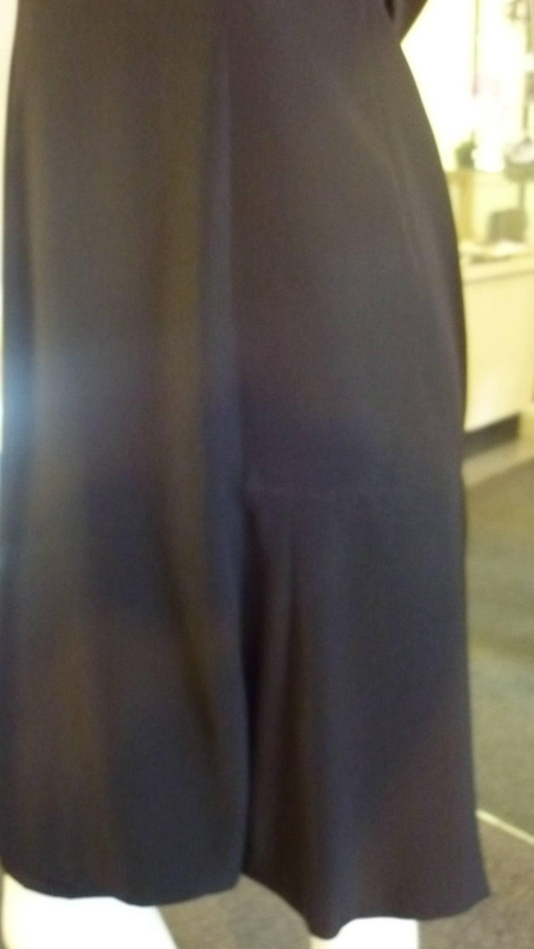 Museum Worthy 50s Jacques Heim Attributed Black Cocktail Dress with Low Back (S) For Sale 3