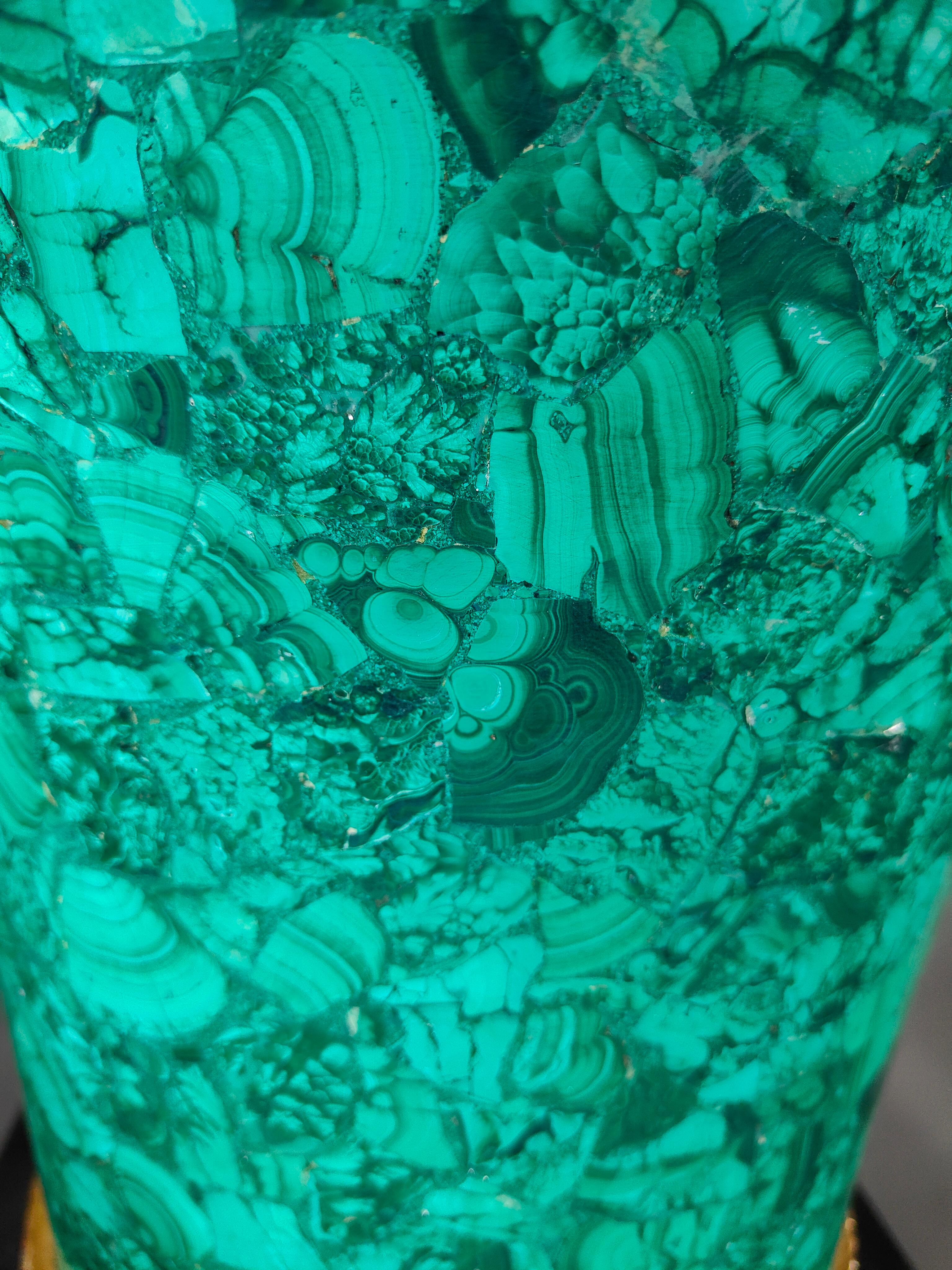 Spectacular 1950s Wine Cooler in malachite For Sale 4