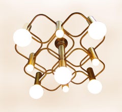 Spectaculaire lustre italien des années 1960 par Gaetano Sciolari pour Boulanger