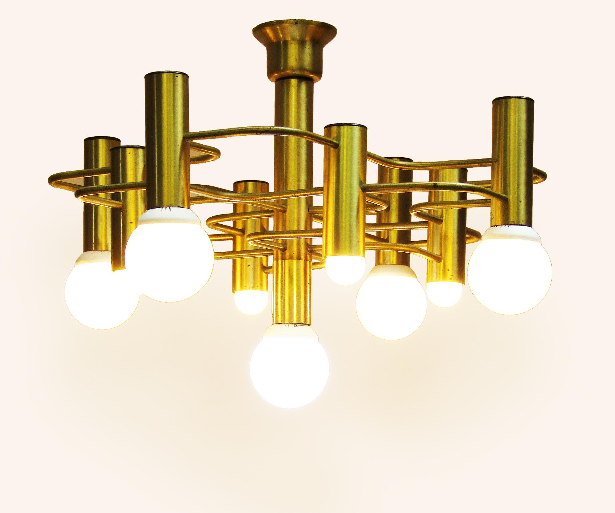 20th Century Spectacular 1960s Italian Chandelier By Gaetano Sciolari For Boulanger