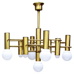 Spectacular 1960s Italian Chandelier By Gaetano Sciolari For Boulanger