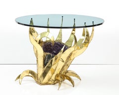 Spectacular 1970's Brutalist Amethyst Geode Table