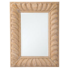 Spectacular 1980's Large Carved Oak Mirror by Luten - Clarey - Stern.