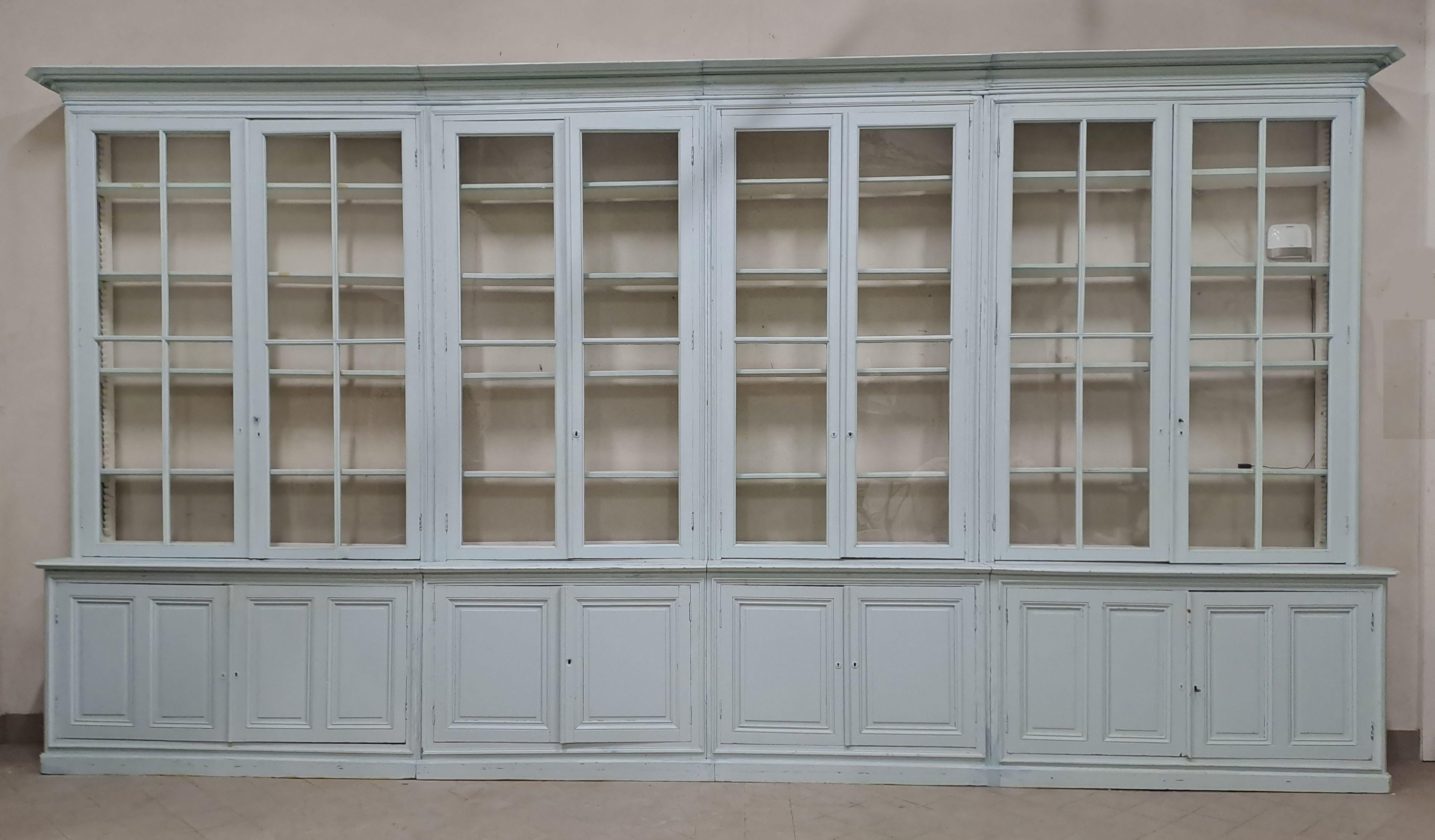 Spectacular 19th Century Bookcase In Lacquered Wood – 6.50m 4