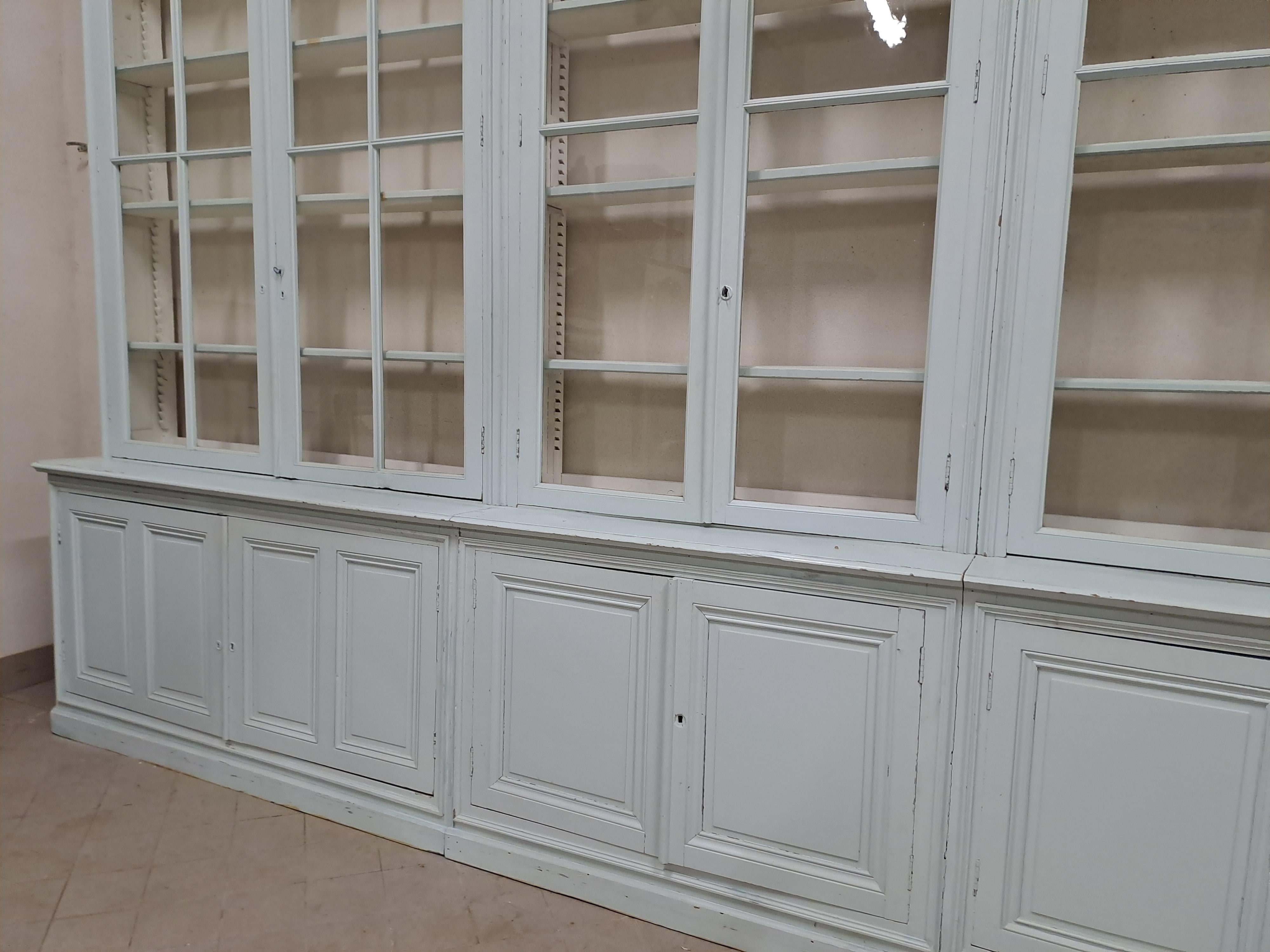 French Spectacular 19th Century Bookcase In Lacquered Wood – 6.50m
