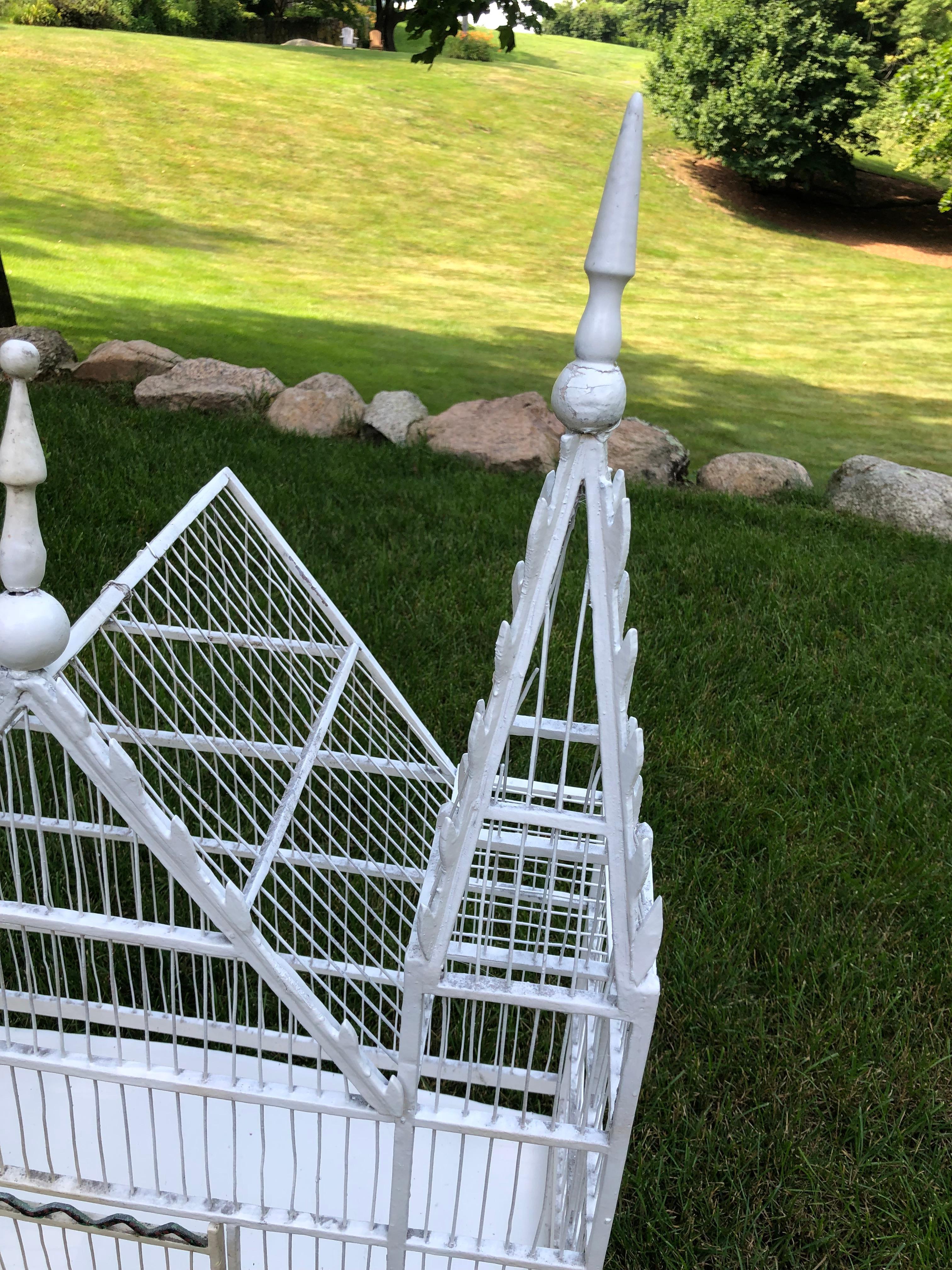 Spectacular 19th Century French Carved Wood Birdcage 2