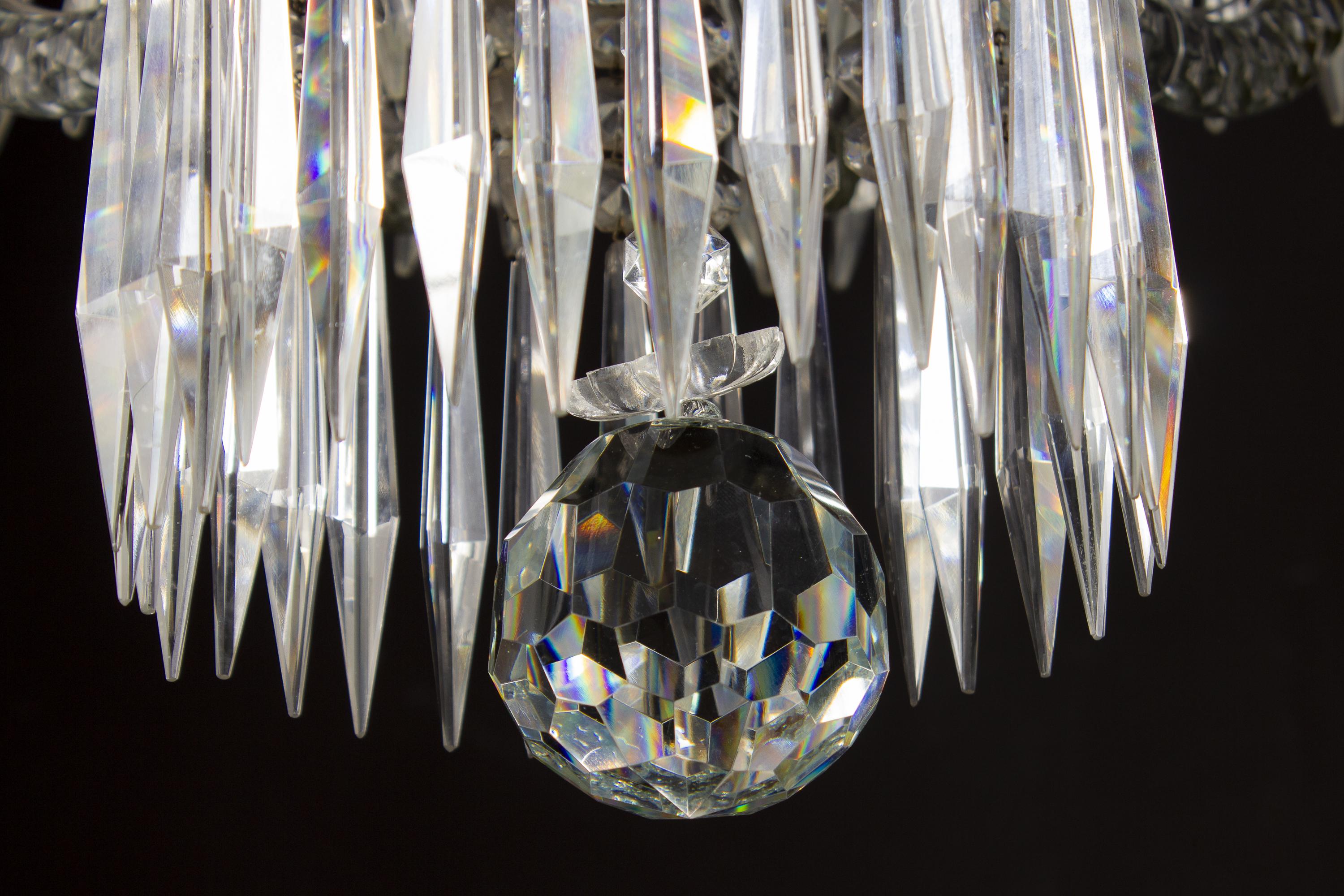 Spectaculaire lustre en cristal français du 19e siècle:: années 1880 en vente 5