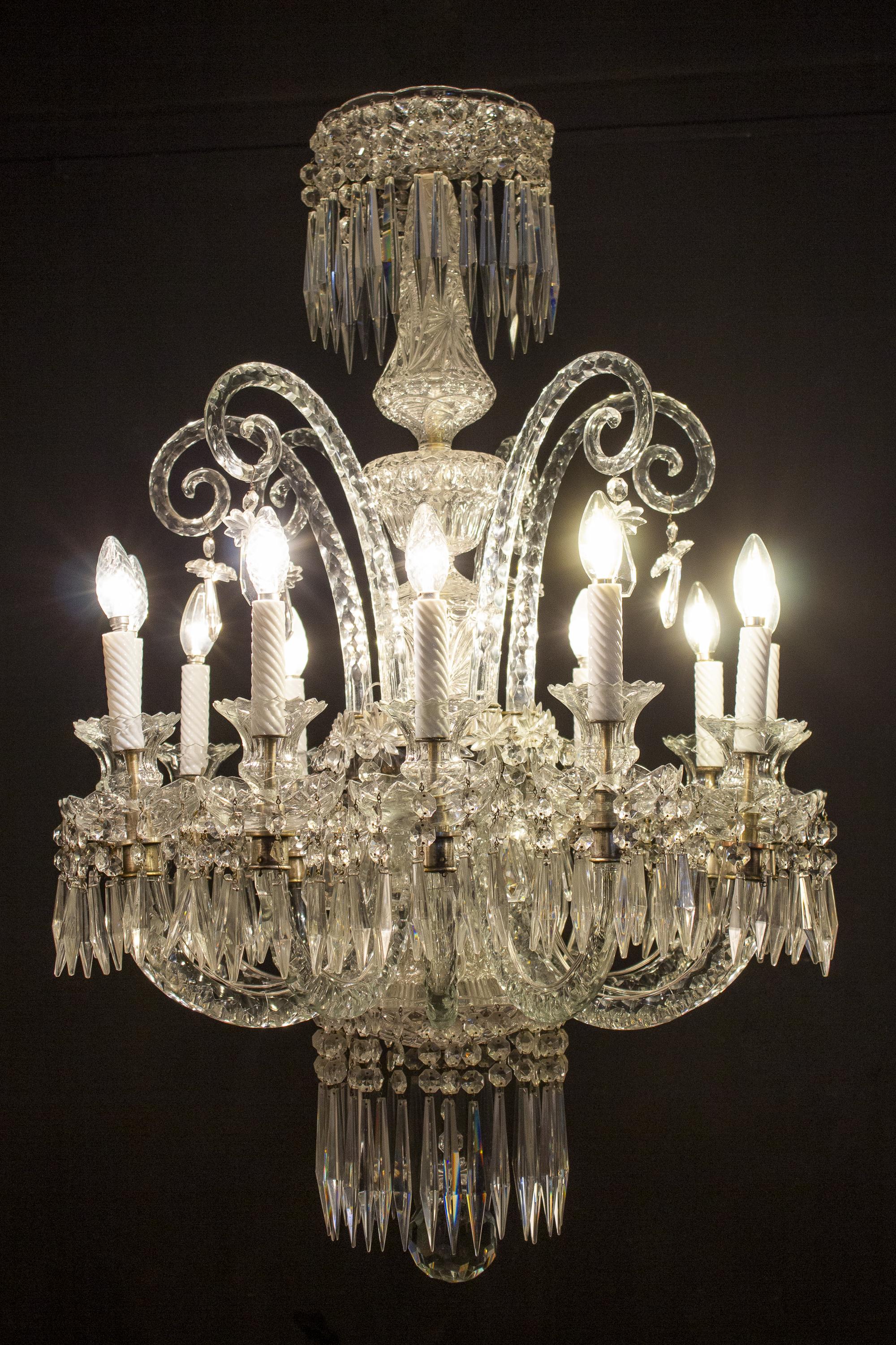 Spectacular 19th Century French Crystal Chandelier, 1880s For Sale 9
