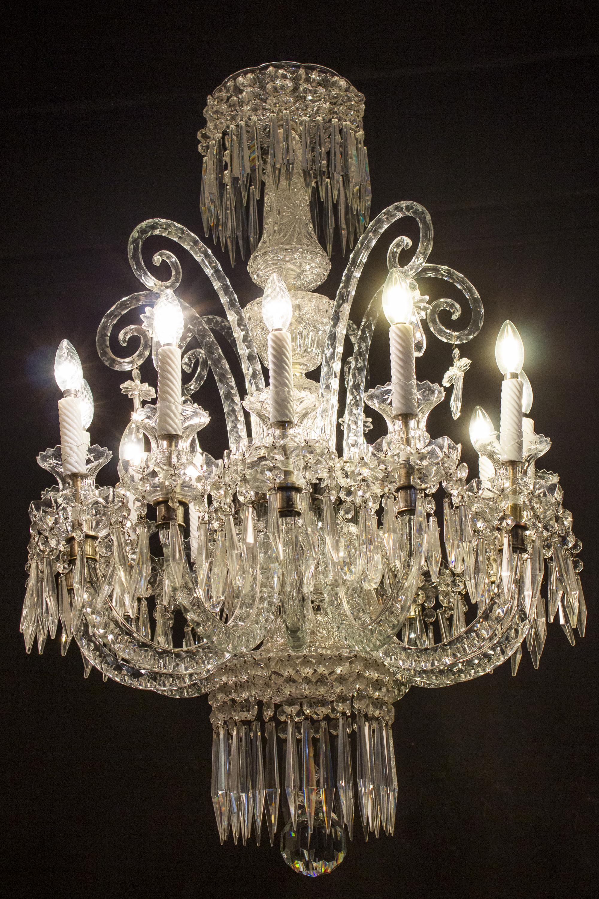 Spectacular 19th Century French Crystal Chandelier, 1880s For Sale 10