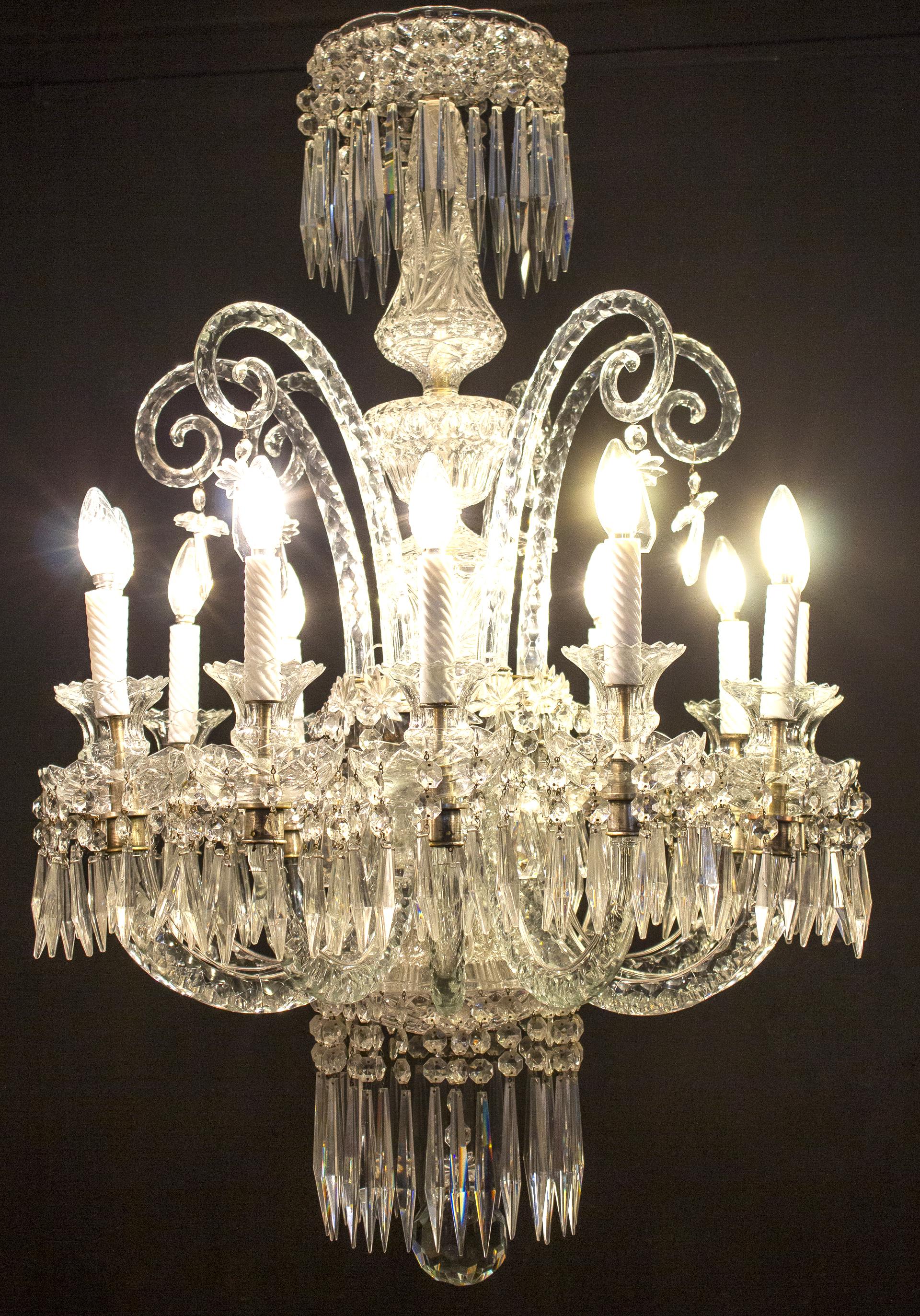 Spectacular 19th Century French Crystal Chandelier, 1880s For Sale 11