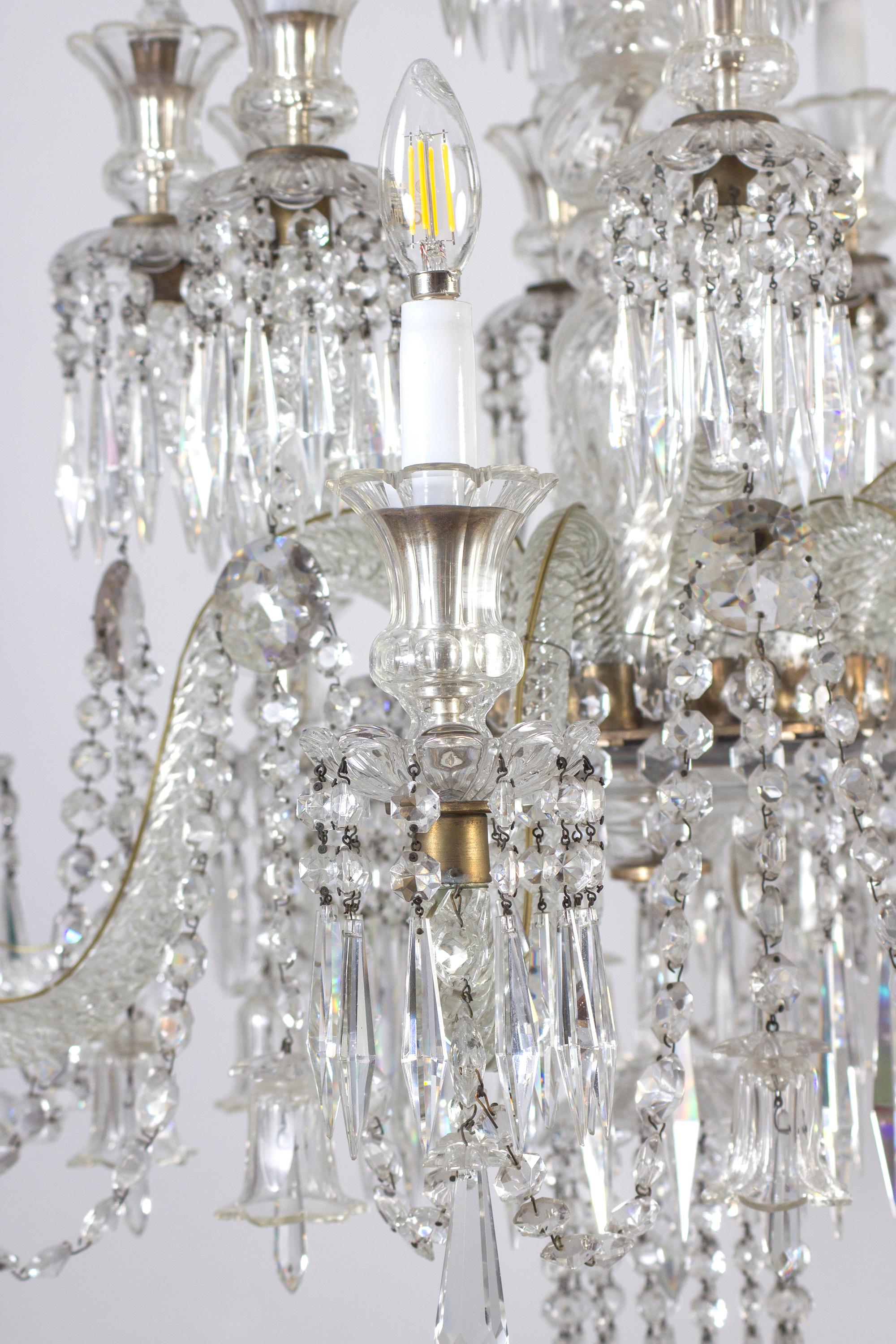 Spectacular 19th Century French Crystal Chandelier, 1880s For Sale 5