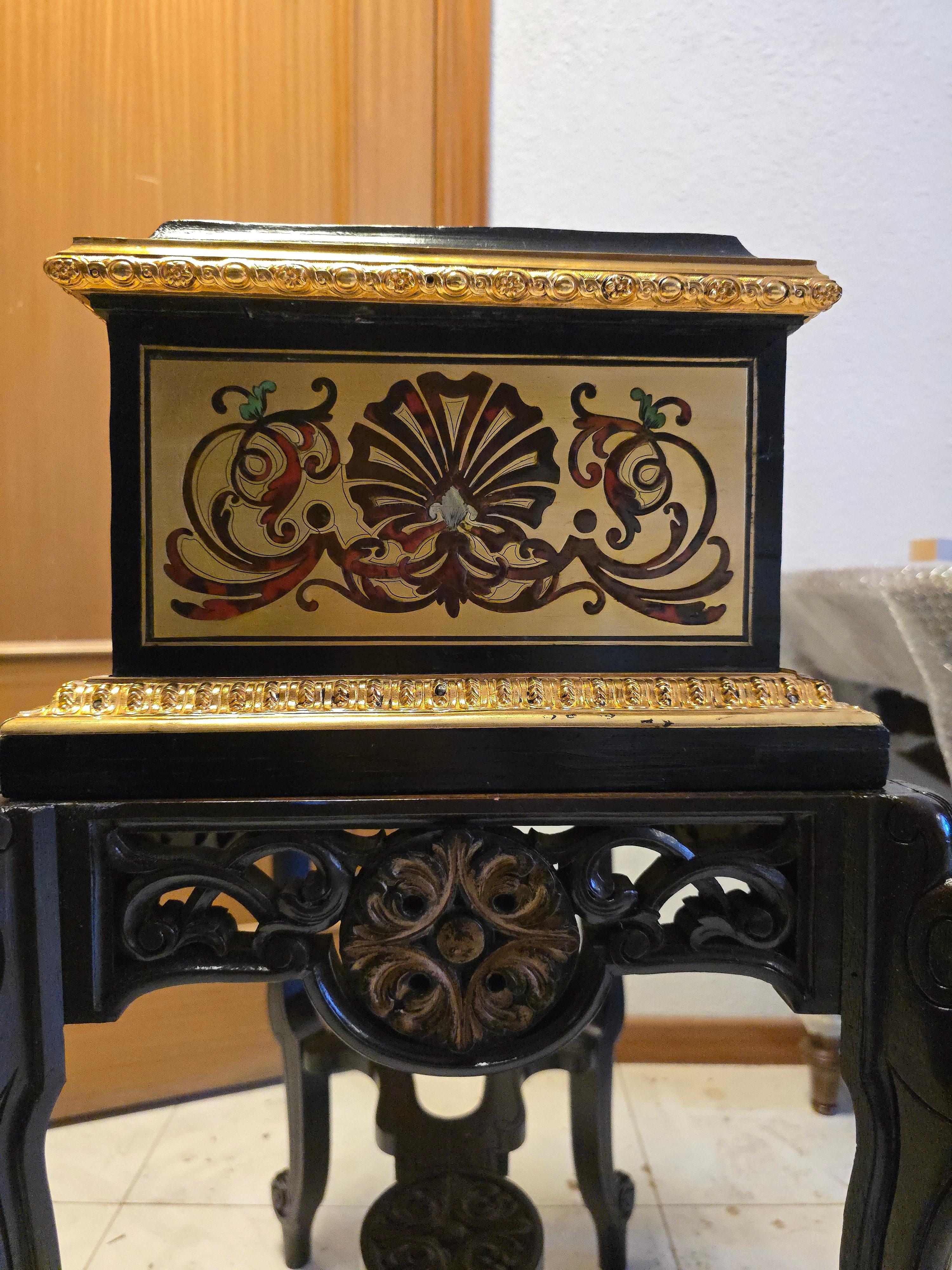 Brass Spectacular 19th Century French Jardinière with Boulle Marquetry For Sale