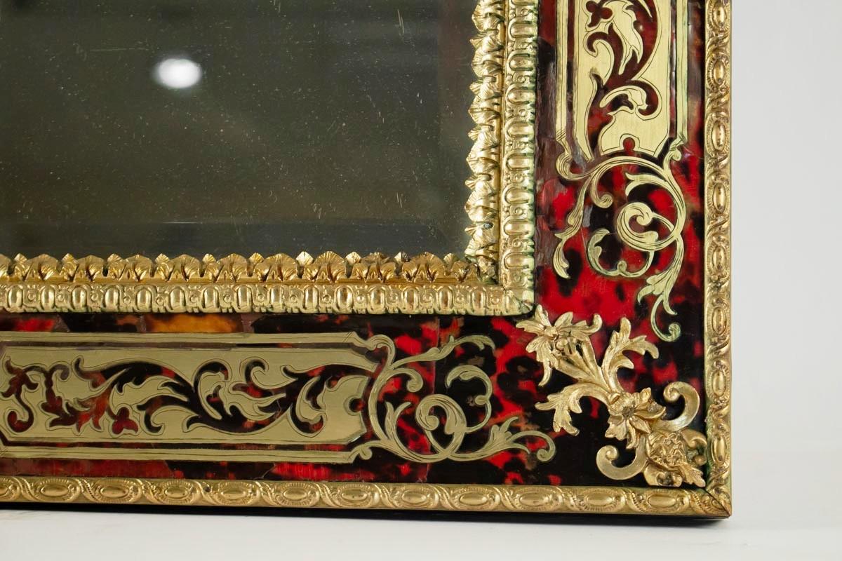 Louis XIV Spectacular 19th Century Mirror in Boulle Marquetry, France, Late 19th Century