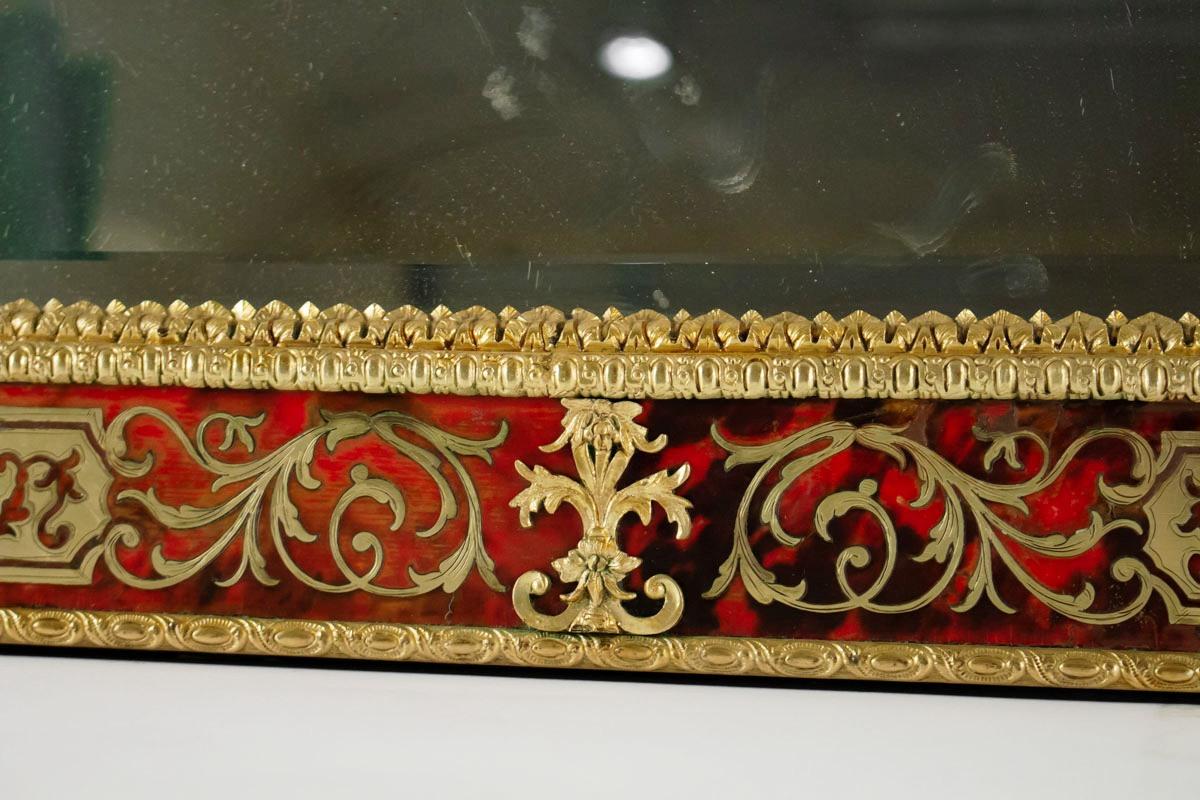 French Spectacular 19th Century Mirror in Boulle Marquetry, France, Late 19th Century