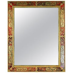 Spectacular 19th Century Mirror in Boulle Marquetry, France, Late 19th Century