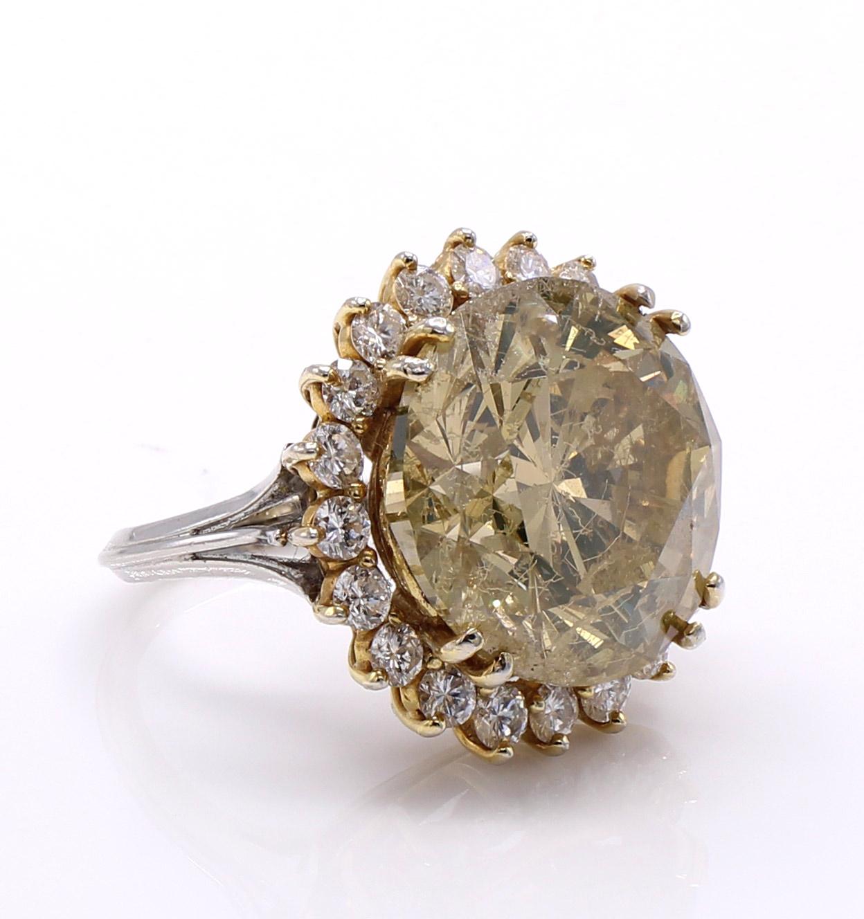 art deco 14k white gold round halo diamond engagement ring