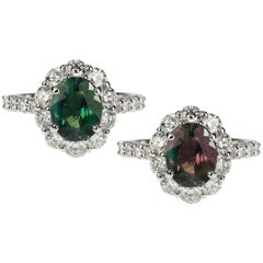 certified alexandrite rings Spectacular 2.93 Carat GIA Certified Alexandrite Diamond Gold Ring