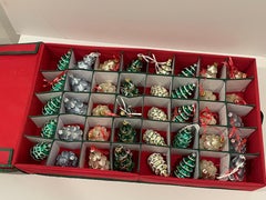 Spectacular 40 pcs Christmas Ornaments Trees German Glass Vintage