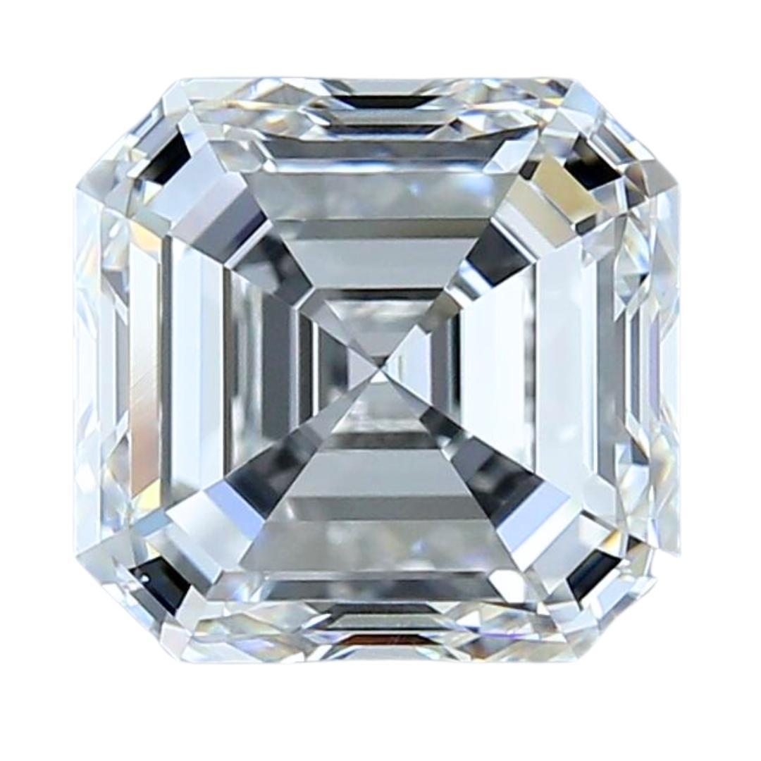 Spectacular 4.03ct Ideal Cut Square Diamond - GIA Certified For Sale 2