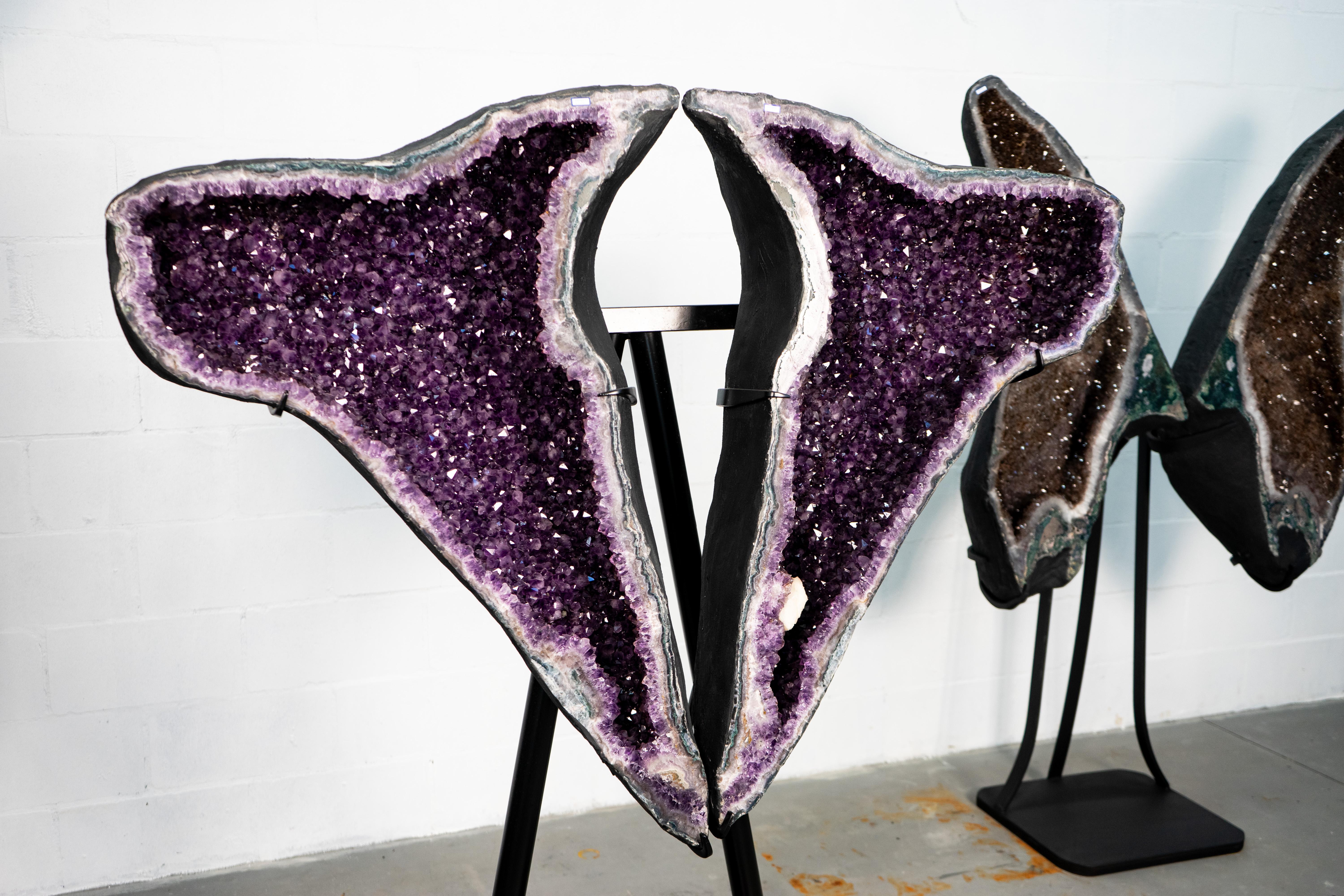 Geode con ali di farfalla di ametista alto 64 pollici In condizioni Nuovo in vendita a Ametista Do Sul, BR