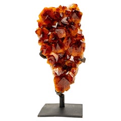 Espectacular racimo de cristal de citrino de Madeira de grado AAA con gran drusa brillante