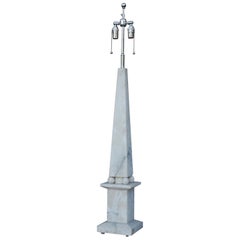 Spectacular Alabaster Obelisk Lamp